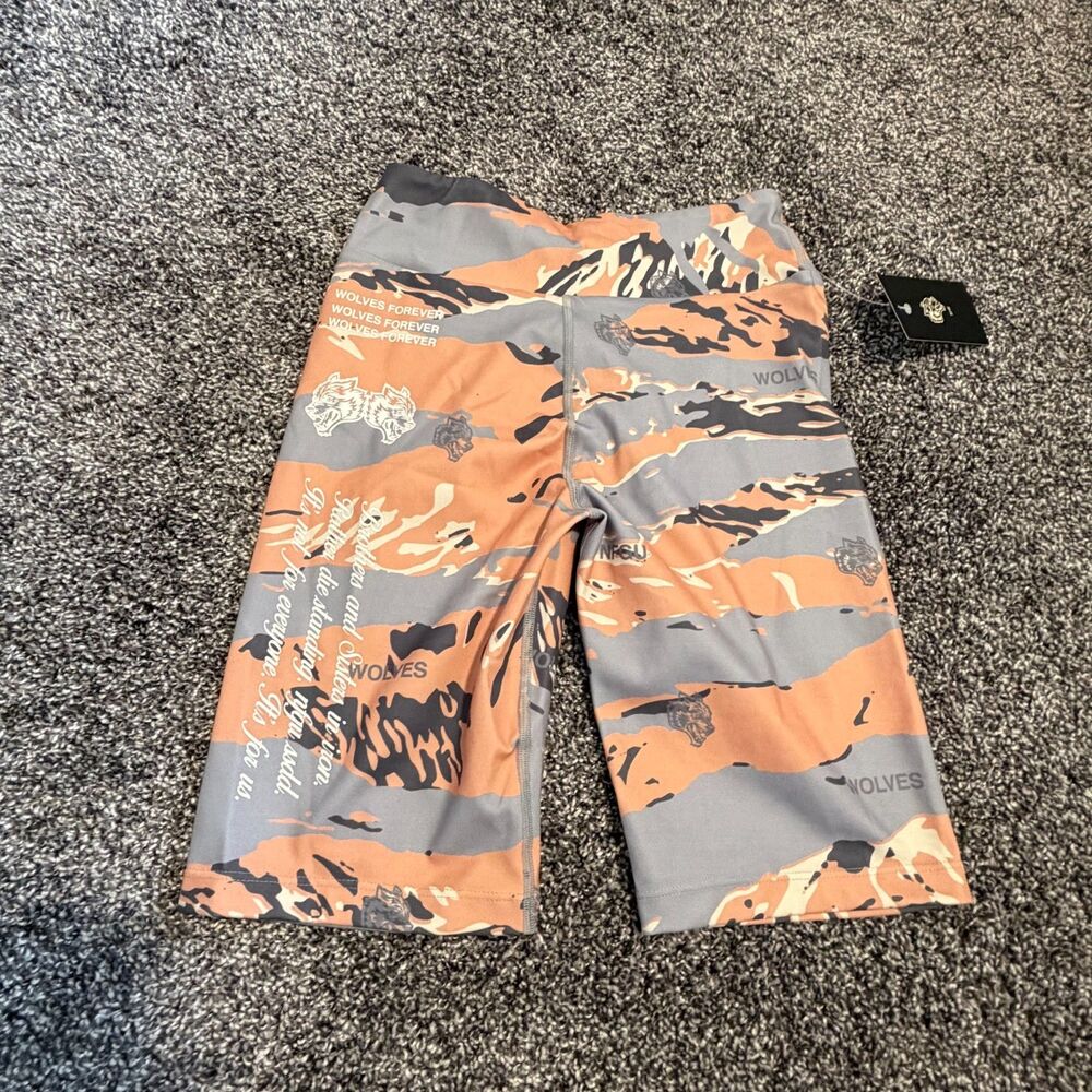 Darc Lyric Energy Biker Shorts XS NWT Vibrant Abstract Athleisure Activewear